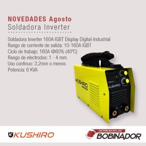 Soldadora Inverter Igbt Kushiro Industrial 160a - Contado