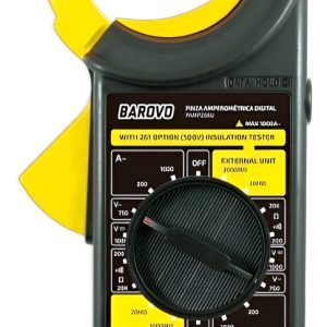 Pinza Amperometrica Digital Barovo Funda 42mm Apertura Boca 5 Tipos De Medicion Data Hold
