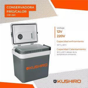 Conservadora Eléctrica Frio Calor Kushiro 24 Lts 12v/220v
