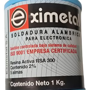 Rollo Estaño Soldadura Alámbrica 40/60 Eximetal 1 Kg 1,6mm