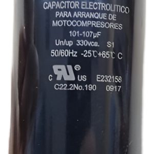 Capacitor De Arranque Aicol 101-107 Microfaradios 330 Vca