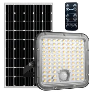 Reflector Solar Led Sensor Movimiento Fotocelula 4800 Lumene