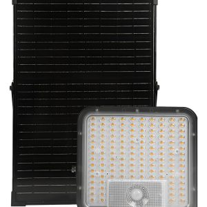 Reflector Solar 60w Panel Kit Completo Calidad 9800 Lm Estructura Negro