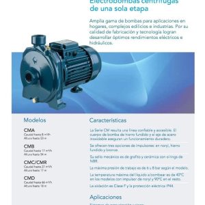 Bomba Centrifuga Ebara Cma 100 - 1 Hp Trifasica Caudal Agua